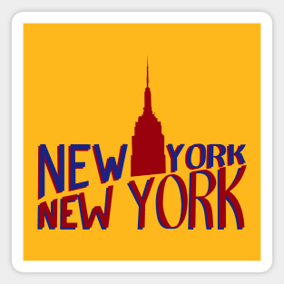 Lettering "New York, New York" Magnet